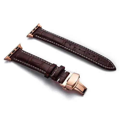 Bracelet de montre en véritable cuir de vache, compatible avec les montres connectées 42mm 44mm 45mm 46mm 49mm, réglable et universel | Sulvida