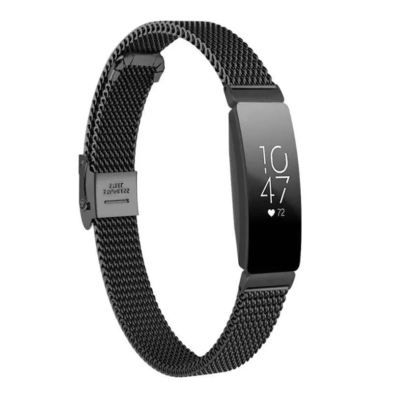 Bracelet de montre en maille d’acier inoxydable pour tracker d’activité - réglable, respirant et confortable, accessoire pour montre connectée | Sulvida