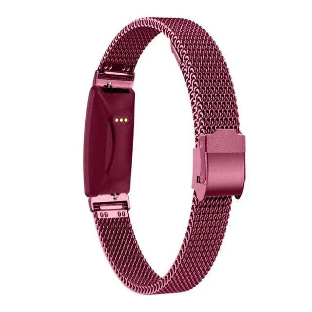 Bracelet de montre en maille d’acier inoxydable pour tracker d’activité - réglable, respirant et confortable, accessoire pour montre connectée | Sulvida