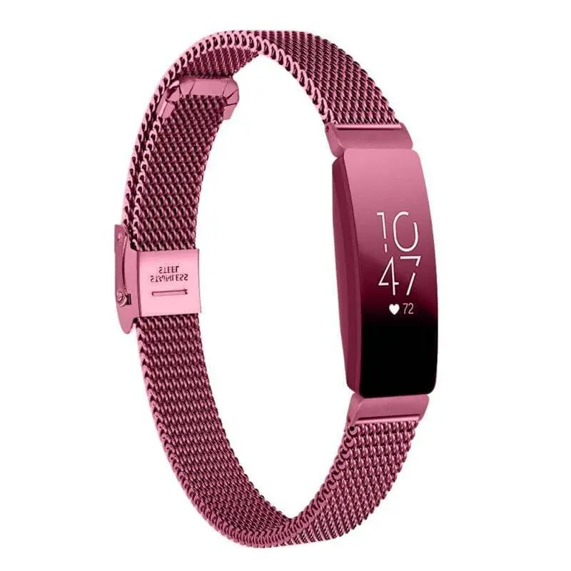 Bracelet de montre en maille d’acier inoxydable pour tracker d’activité - réglable, respirant et confortable, accessoire pour montre connectée | Sulvida