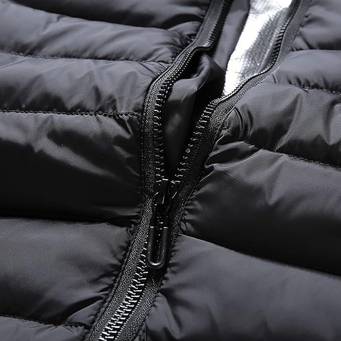 Gewatteerde winterjas met 9 verwarmingszones capuchon doorgestikt ontwerp warme outdoorjas heren dames unisex | Sulvida