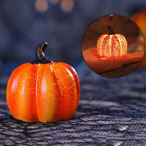 Pompoen Lantaarn met Vlam LED Verlichting Halloween Decoratie Kaarslamp Hars Sfeerlicht Tuindecoratie | Sulvida