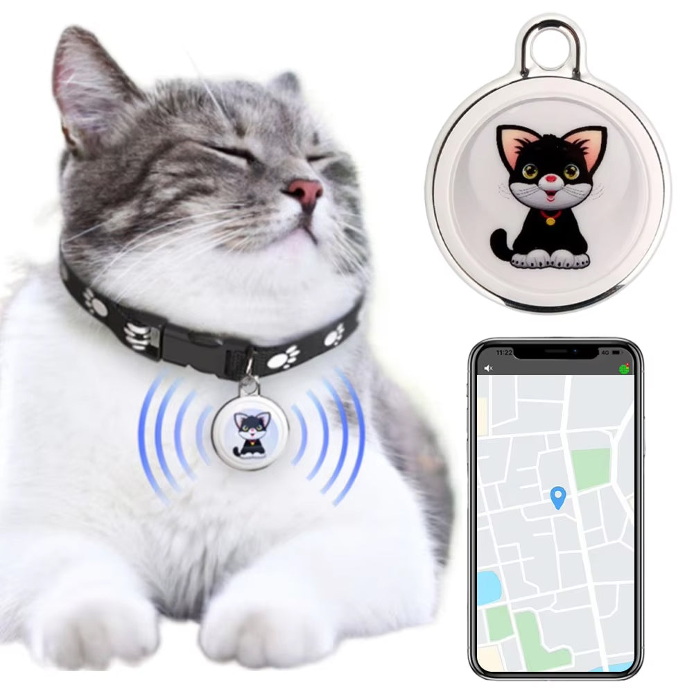 Traceur GPS pour chat avec Bluetooth, détection de proximité, étanche, compact, localisation de l’animal en temps réel | Sulvida