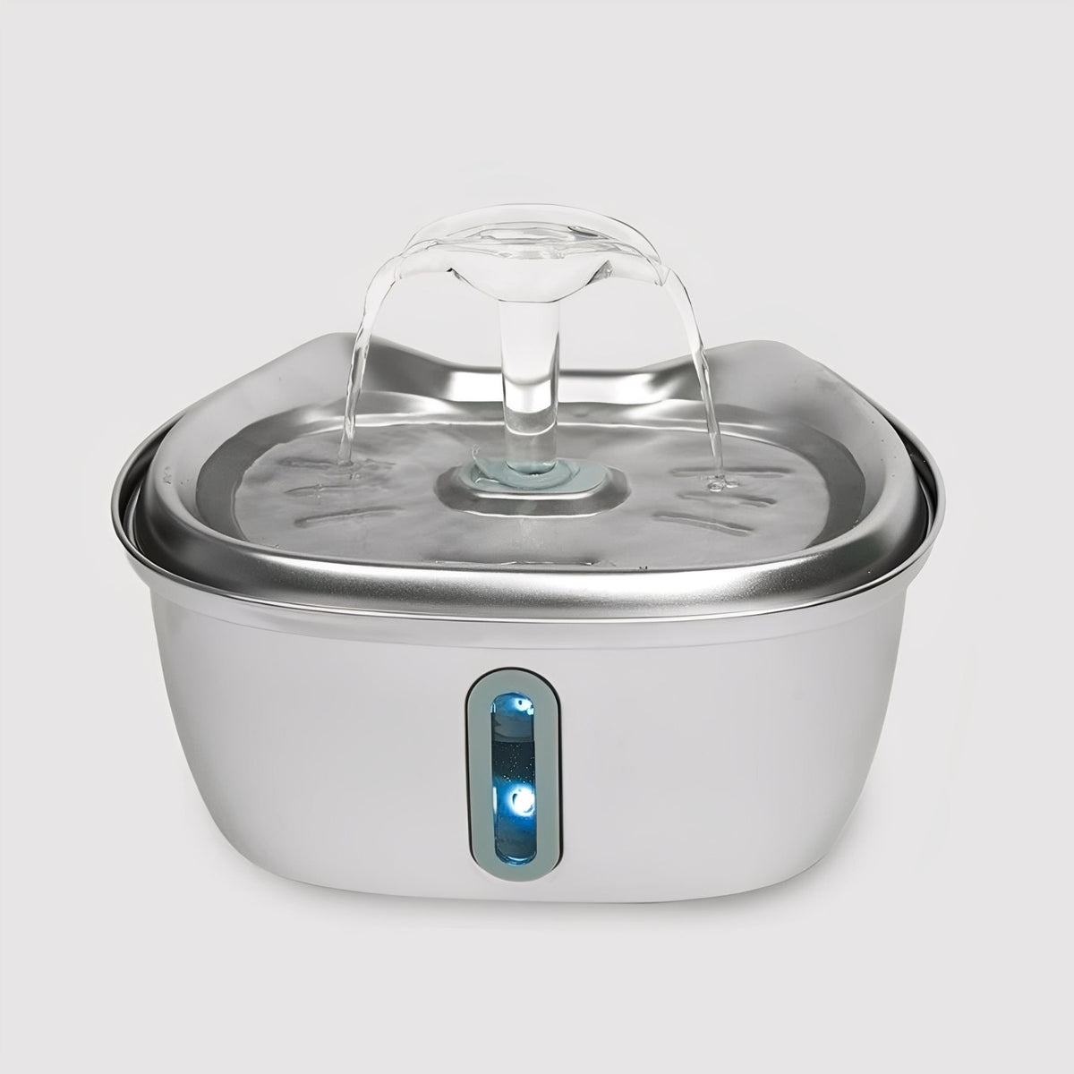 Fontaine à eau pour chats en acier inoxydable, 3 litres, système de filtration, eau courante, abreuvoir silencieux pour animaux | Sulvida