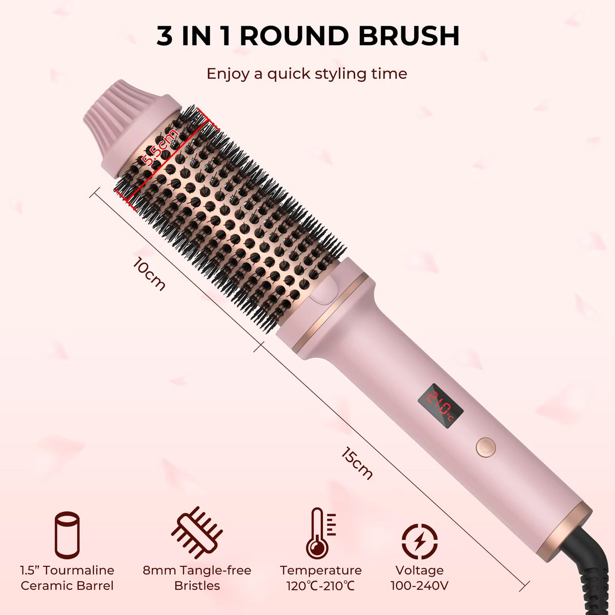 Lisseur en céramique avec technologie ionique négative, protège les cheveux de la chaleur pour un résultat brillant | Sulvida