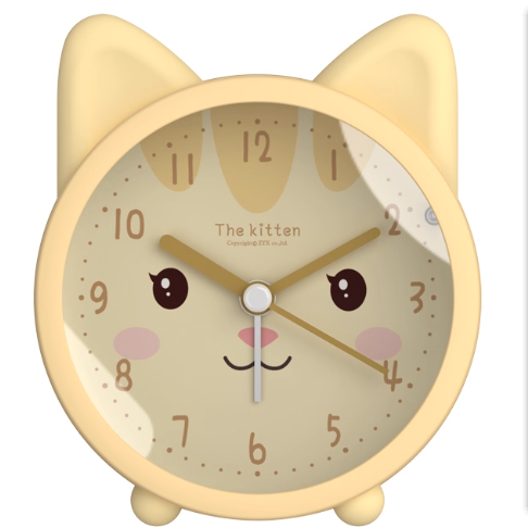 Kinderwekker met Nachtlampje Konijn Stil Uurwerk Slaaptrainer Kinderkamer Decoratie Alarm Tijdweergave Roze Geel | Sulvida