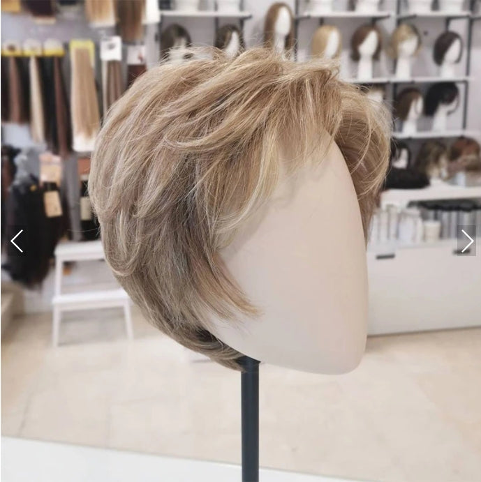 Extension à clip pour cheveux courts, pour plus de volume, cheveux synthétiques, blond platine, blond cendré, doré et noir, extension de cheveux à clip pour femme | Sulvida