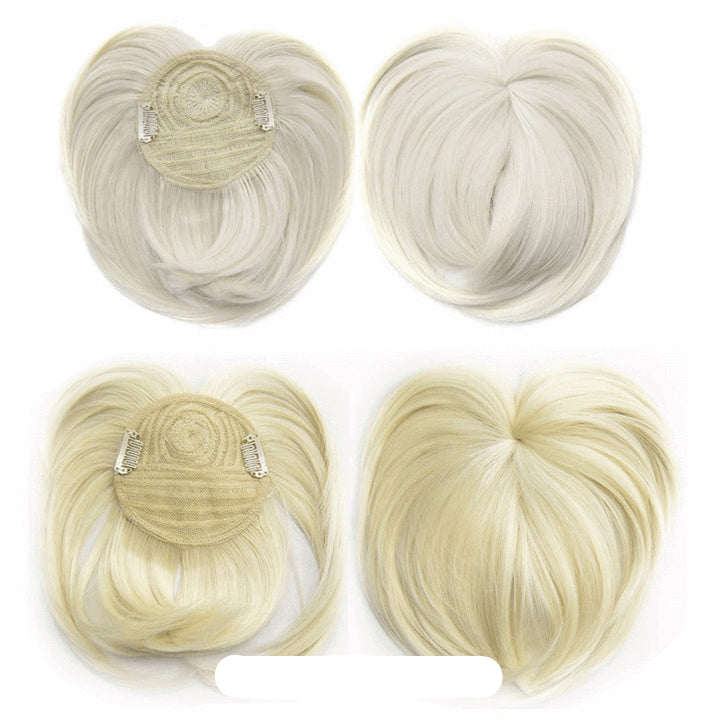 Extension à clip pour cheveux courts, pour plus de volume, cheveux synthétiques, blond platine, blond cendré, doré et noir, extension de cheveux à clip pour femme | Sulvida