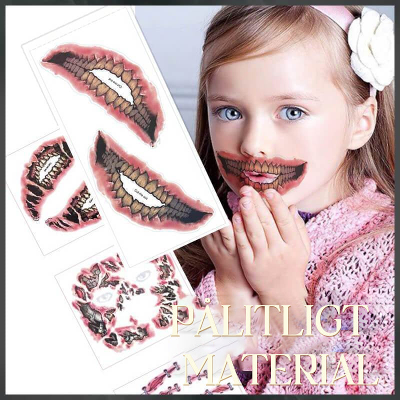Tijdelijke Horror Tattoo Set Griezelig Realistische Halloween Party Make-up Cosplay Nep Wonden Littekens | Sulvida