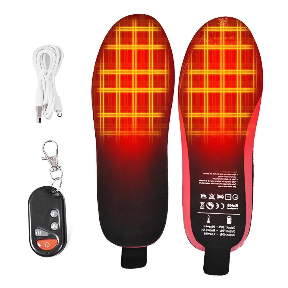 Verwarmbare Inlegzolen met Afstandsbediening Voetboogondersteuning USB Oplaadbaar Comfort Warmte Winter | Sulvida