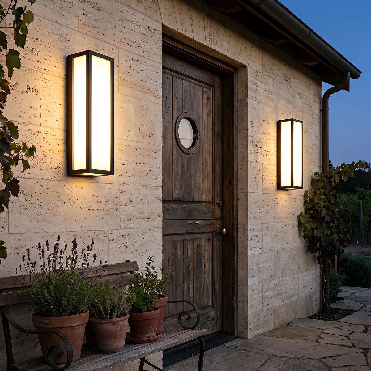 Rechthoekige Buitenwandlamp Zwart met Bewegingssensor IP65 Waterdicht LED Verlichting voor Tuin Terras | Sulvida