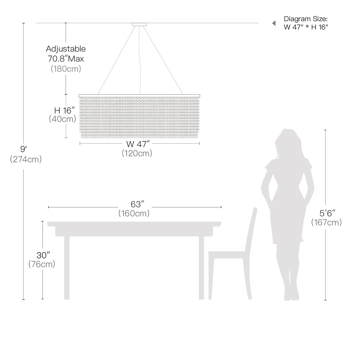Rechthoekige kristallen kroonluchter chroom met dimfunctie eetkamer woonkamer moderne hanglamp interieur | Sulvida