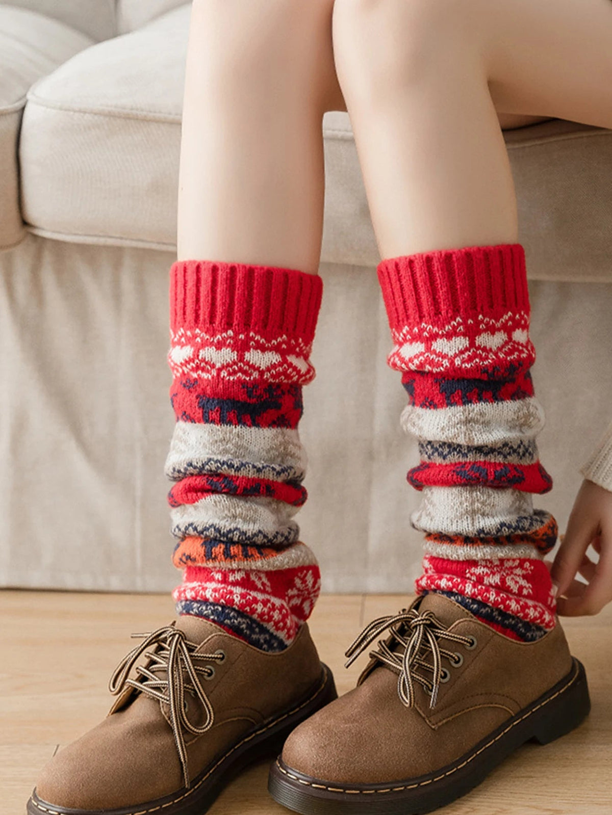 Gebreide Beenwarmers Herfst Winter – Zachte Acryl Legwarmers voor Dames en Meisjes – Warme Sokken Mode | Sulvida