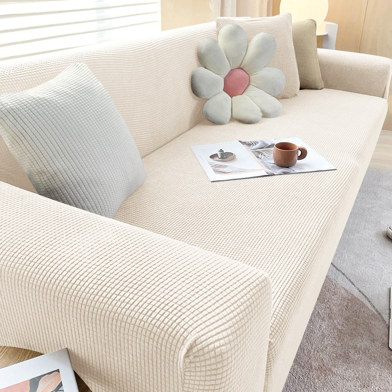 Zachte bankhoes met rekbare pasvorm voor 1 tot 4-zits banken bescherming tegen vlekken haren en slijtage | Sulvida