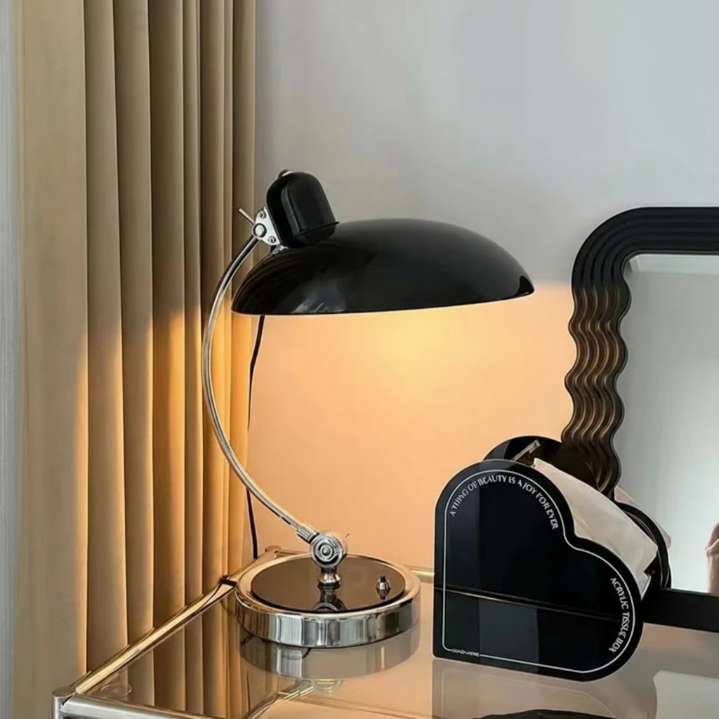 Metalen Tafellamp met Koepelkap Instelbare Lichtkleur Dimbaar voor Bureau Leeshoek Slaapkamer Werkplek | Sulvida