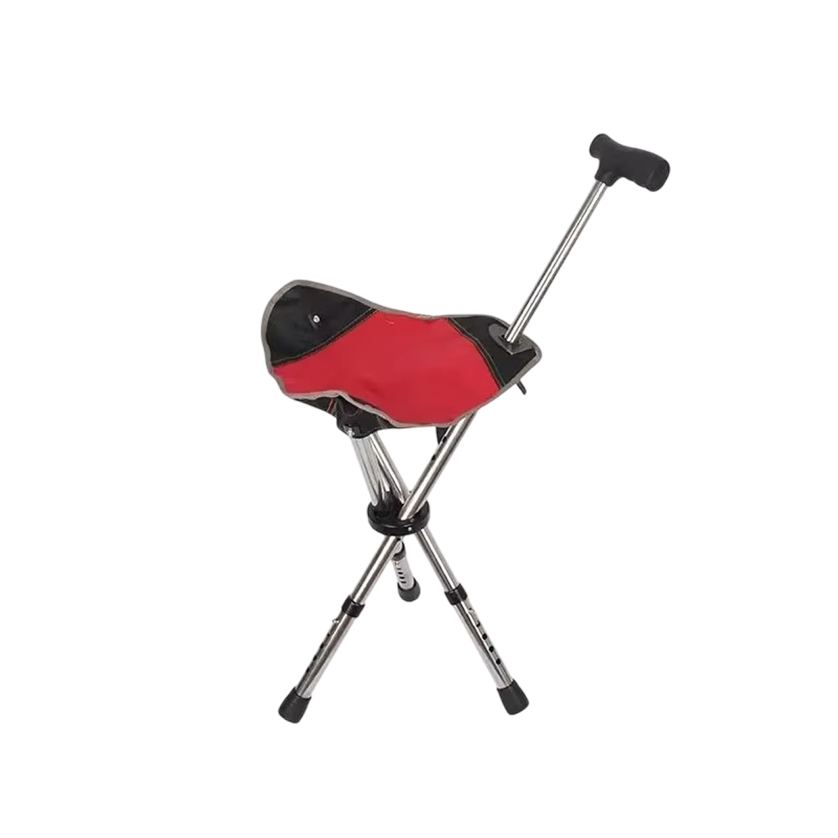Canne avec siège rabattable, réglable de 57 à 87 cm, en aluminium, trépied, aide à la marche et à la mobilité, idéale en voyage | Sulvida