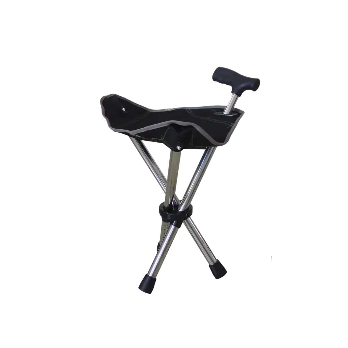 Canne de marche pliable avec siège, trépied en aluminium, aide à la mobilité réglable de 57-87 cm, siège de repos pour l’extérieur | Sulvida