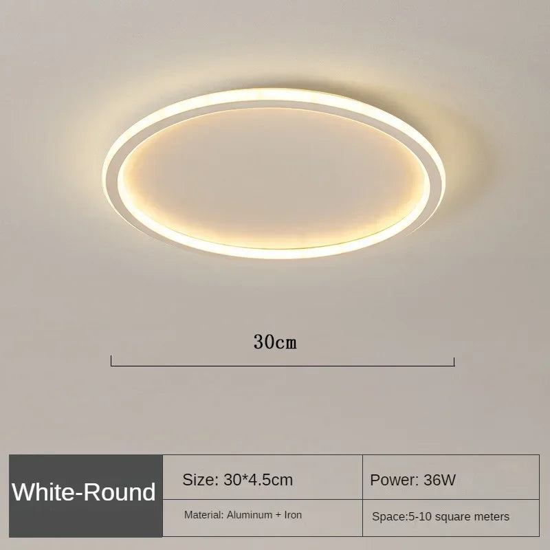 Ronde LED Plafondlamp Scandinavisch Design Mat Zwart Wit Goud 20-60cm Dimbaar Woonkamer Slaapkamer Gang | Sulvida