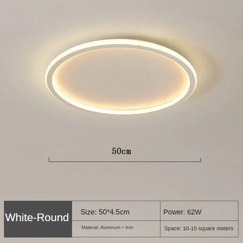 Ronde LED Plafondlamp Scandinavisch Design Mat Zwart Wit Goud 20-60cm Dimbaar Woonkamer Slaapkamer Gang | Sulvida