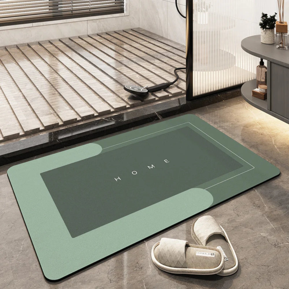Antislip Badmat Microvezel voor Douche en Bad Ovaal 60×40 cm Zwart Grijs Blauw Groen Absorberend Antislip | Sulvida