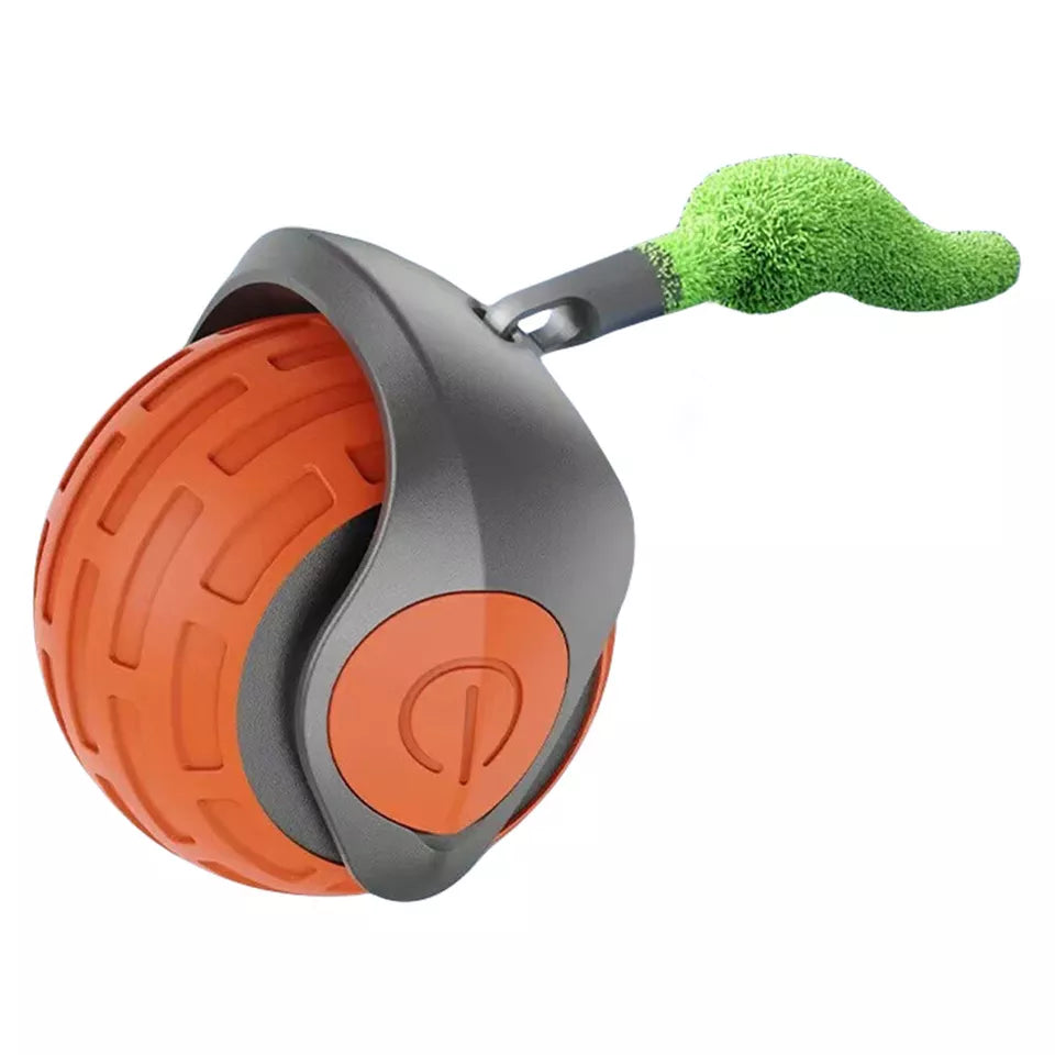 Interactieve Speelbal met Bewegingssensor en Veren voor Katten Automatisch Rollend USB Oplaadbaar Kattenbal | Sulvida