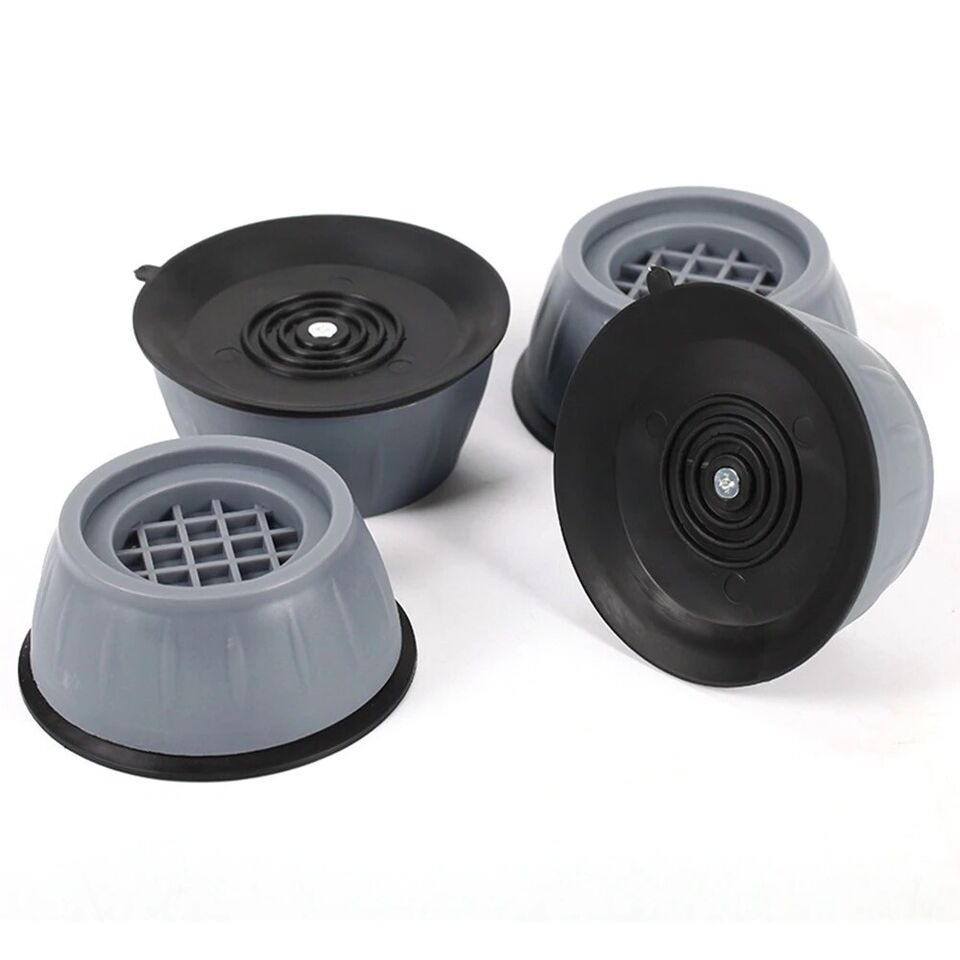 Anti-vibratie pootjes wasmachine droger set van 4 stabilisatoren geluiddemping trilling reduceren universeel | Sulvida