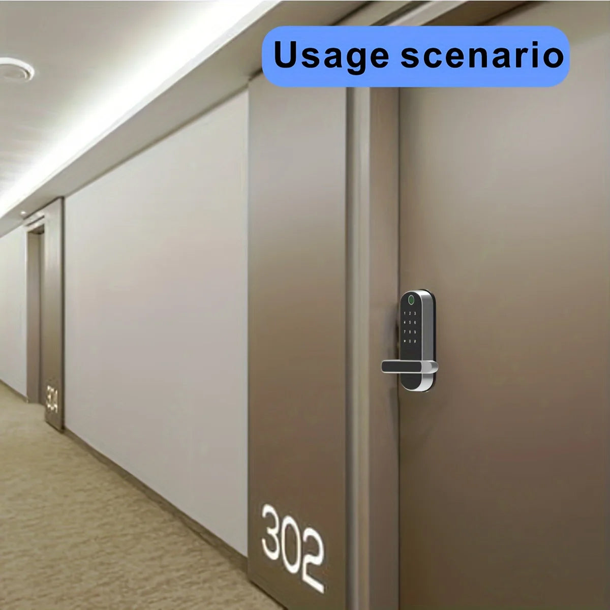 Serrure connectée biométrique avec empreinte digitale et contrôle par application – 5 modes d’accès – serrure intelligente à code | Sulvida