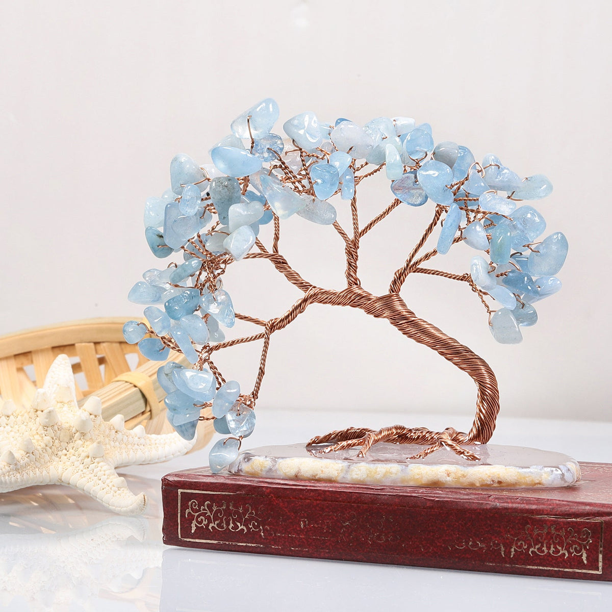Levensboom met Natuurstenen – Spirituele Decoratie voor Wijsheid Innerlijke Rust en Positieve Energie | Sulvida