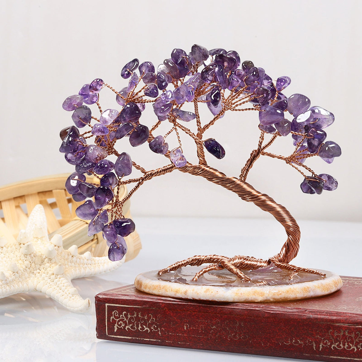 Levensboom met Natuurstenen – Spirituele Decoratie voor Wijsheid Innerlijke Rust en Positieve Energie | Sulvida