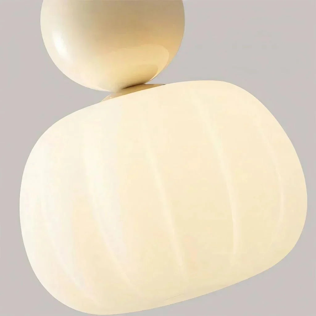 Hanglamp Art Deco Crème Ø16cm Metaal Glas G9 Eettafel Woonkamer Keuken Pendellamp Vintage Designlamp | Sulvida