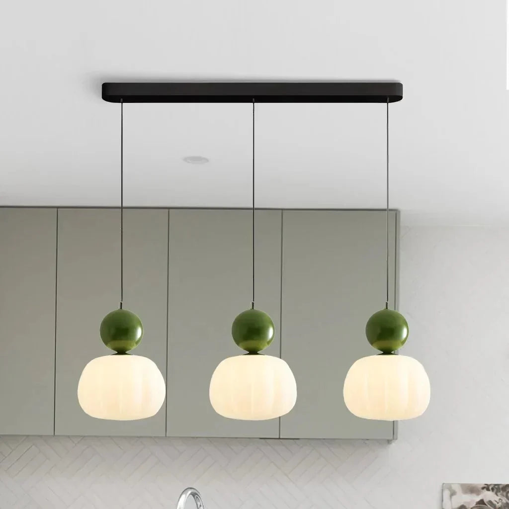 Hanglamp Art Deco Crème Ø16cm Metaal Glas G9 Eettafel Woonkamer Keuken Pendellamp Vintage Designlamp | Sulvida