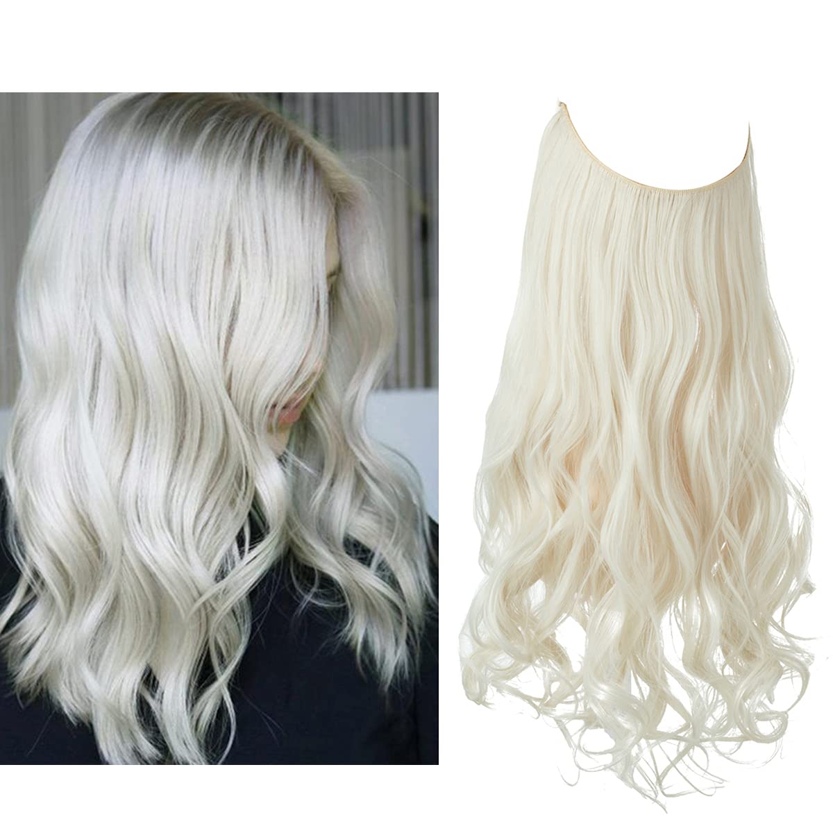 Onzichtbare Hair Extensions Halo Wire 35-45cm Natuurlijk Volume Lang Haar Zonder Clips Invisible Wire | Sulvida