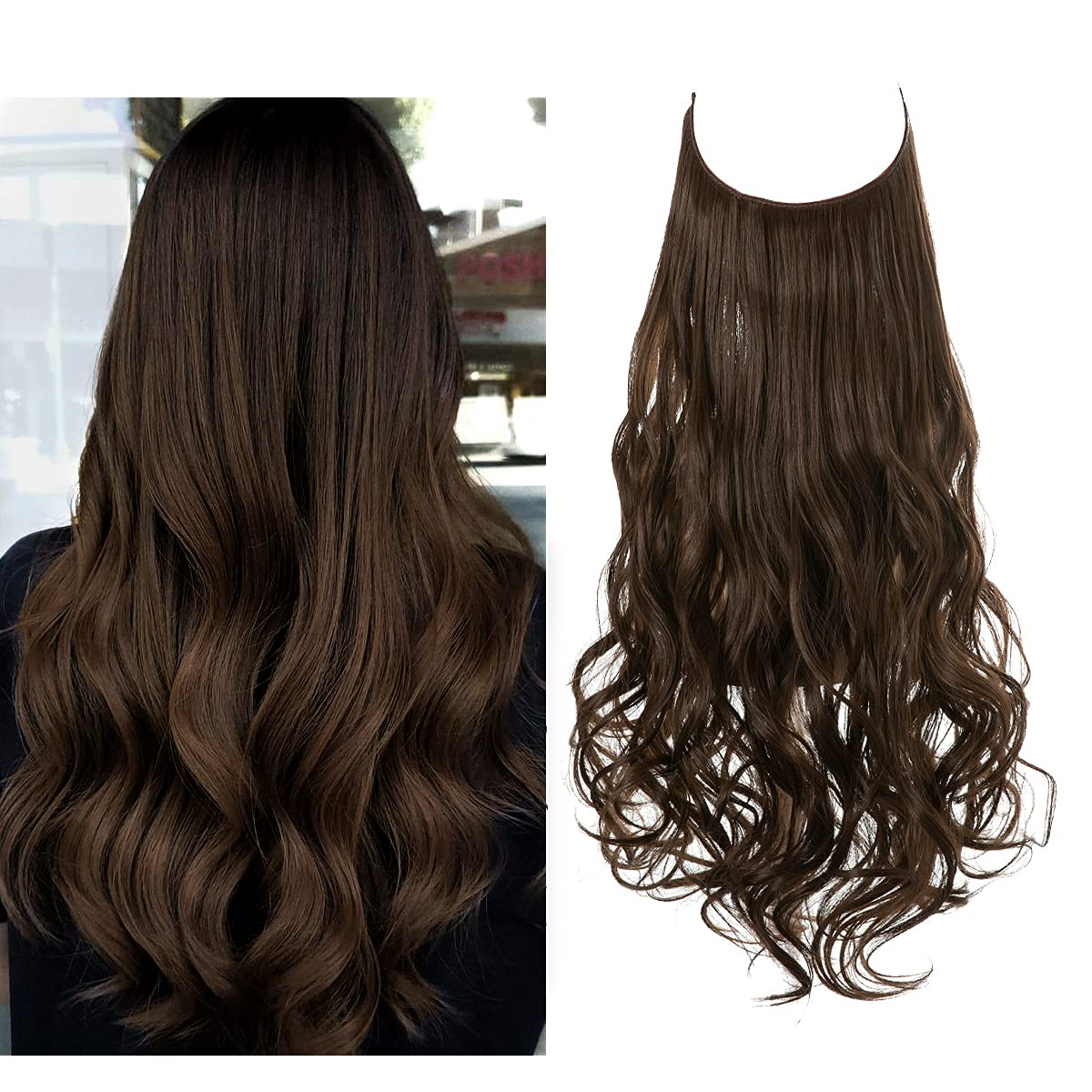 Onzichtbare Hair Extensions Halo Wire 35-45cm Natuurlijk Volume Lang Haar Zonder Clips Invisible Wire | Sulvida