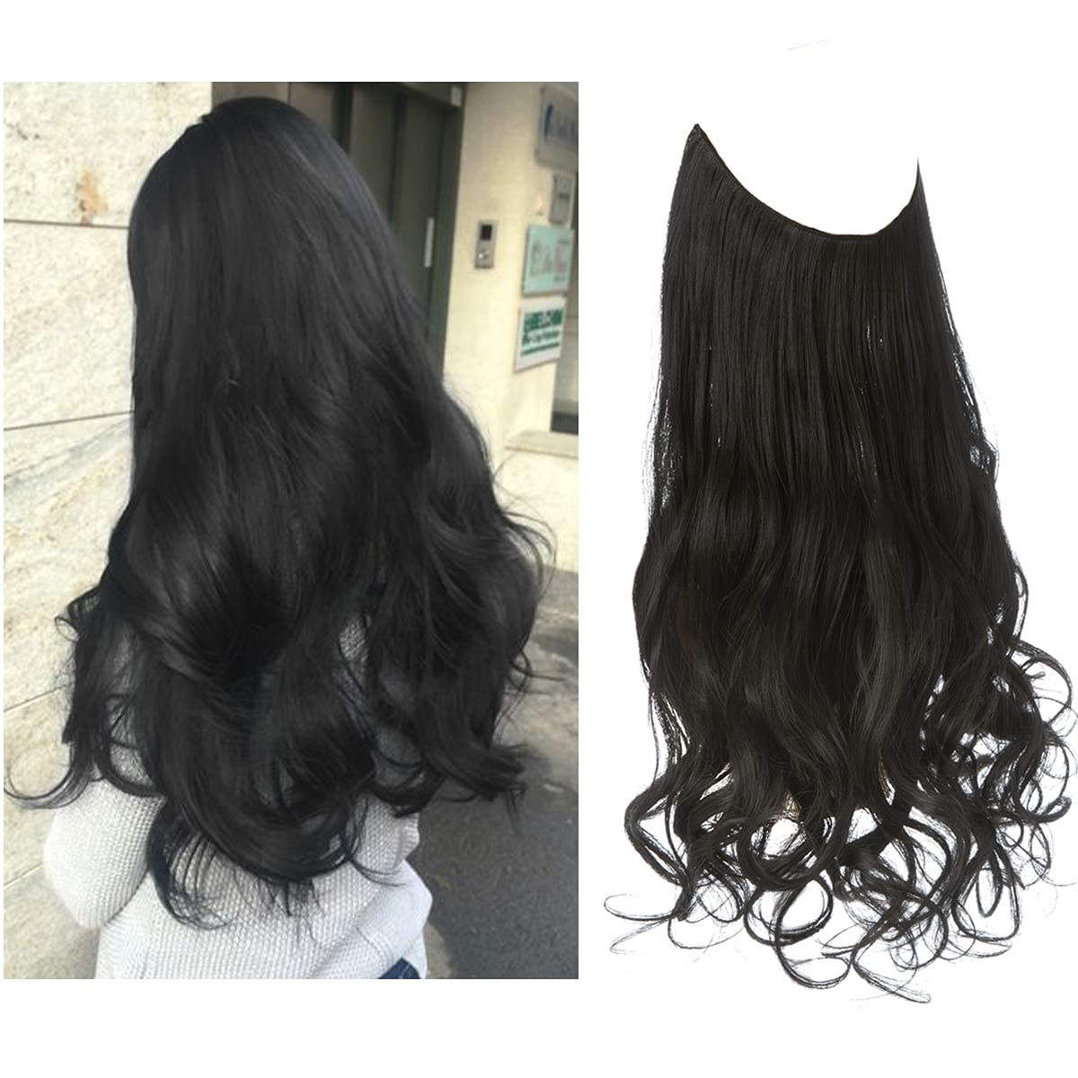 Onzichtbare Hair Extensions Halo Wire 35-45cm Natuurlijk Volume Lang Haar Zonder Clips Invisible Wire | Sulvida