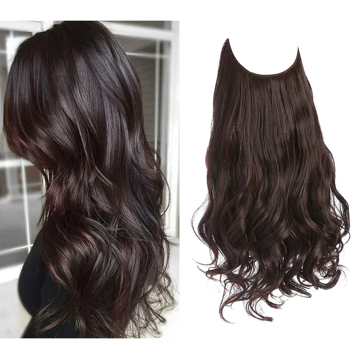 Haarextensies 100% Echt Haar Volume en Lengte Hittebestendig Extensions Natuurlijke Look Styling Haarverlening | Sulvida