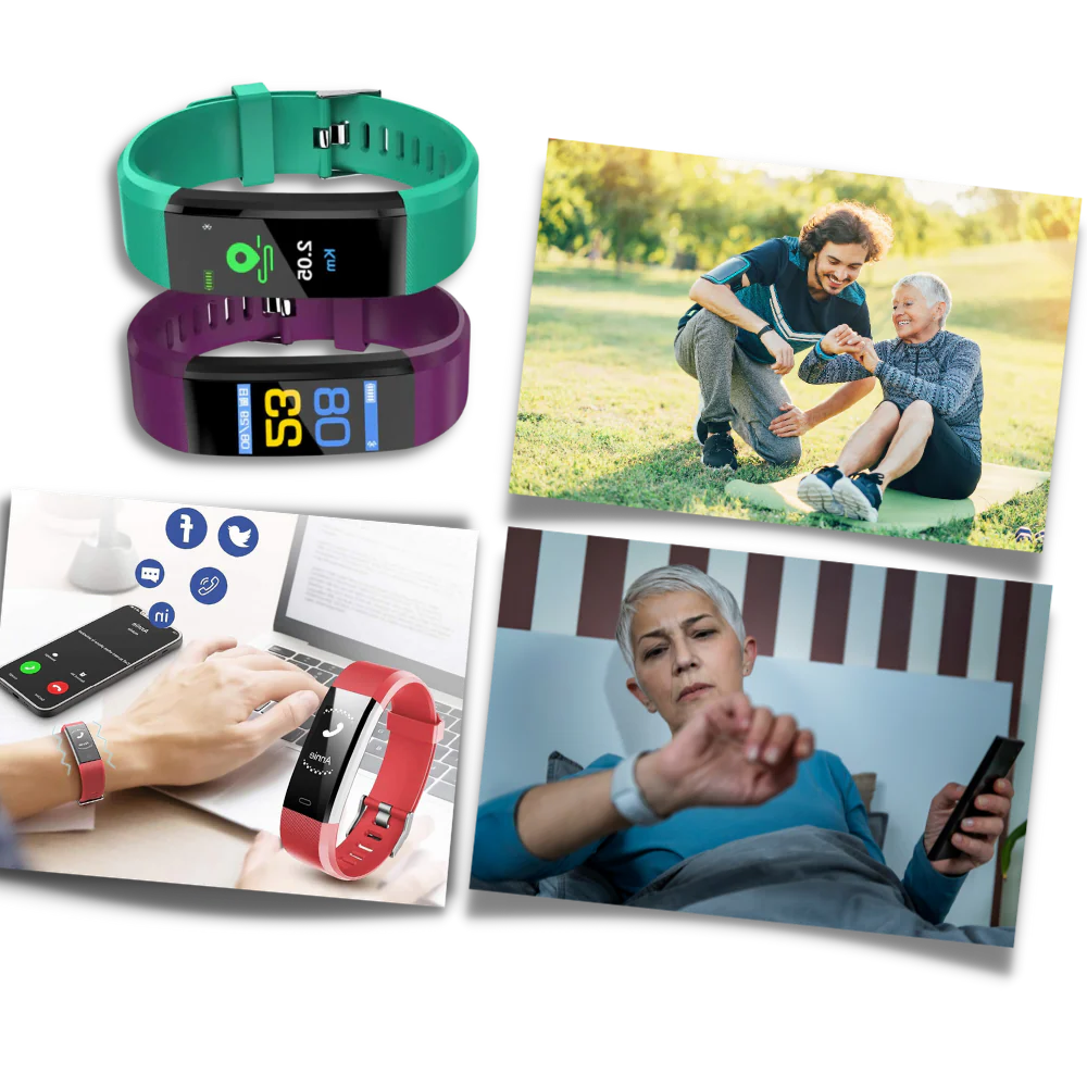 Smartwatch met Gezondheidsfuncties – Bloeddruk Hartslag – LED Display 0.96 Inch – USB Oplaadbaar – Waterdicht | Sulvida