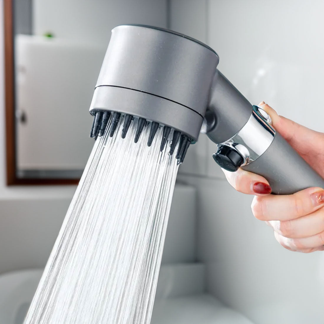 Handdouchekop met 3 Sproeistanden en Ingebouwd Waterfilter voor Krachtige Douchestraal Wellness Badkamer | Sulvida