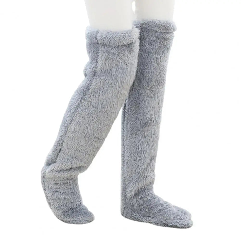 Warme Fleece Wintersokken Lange Kniekousen Verstelbare Voetopening Thermisch Comfortabel Dames Heren | Sulvida