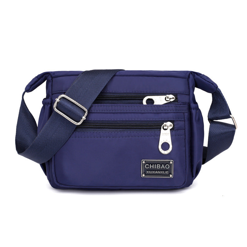 Sac bandoulière pour femme en nylon déperlant, plusieurs compartiments, sac de jour pratique, noir, gris, rouge, compact | Sulvida