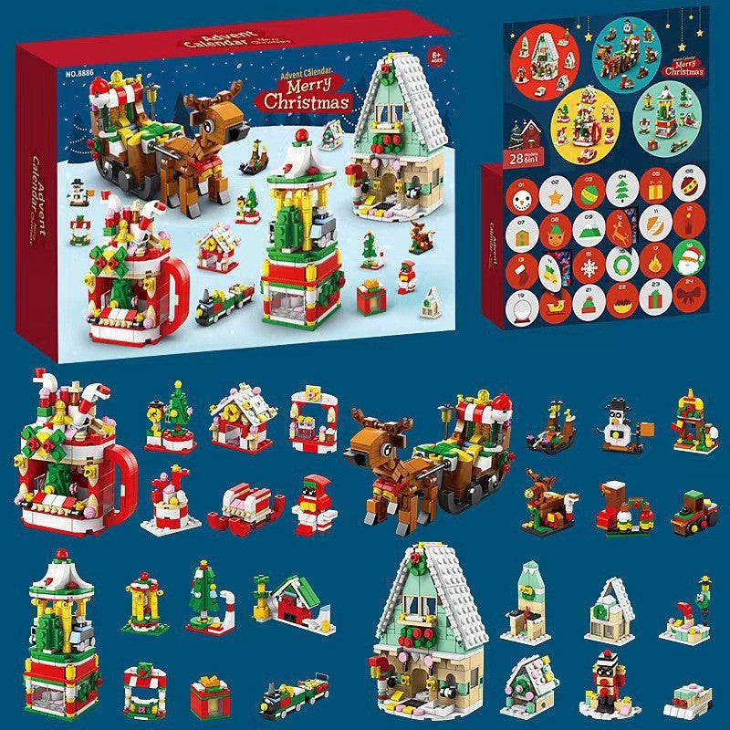 Adventskalender Bouwstenen Kerstset 24 Dagen Speelgoed Creatief Constructie Puzzel Kerst December Kinderen | Sulvida