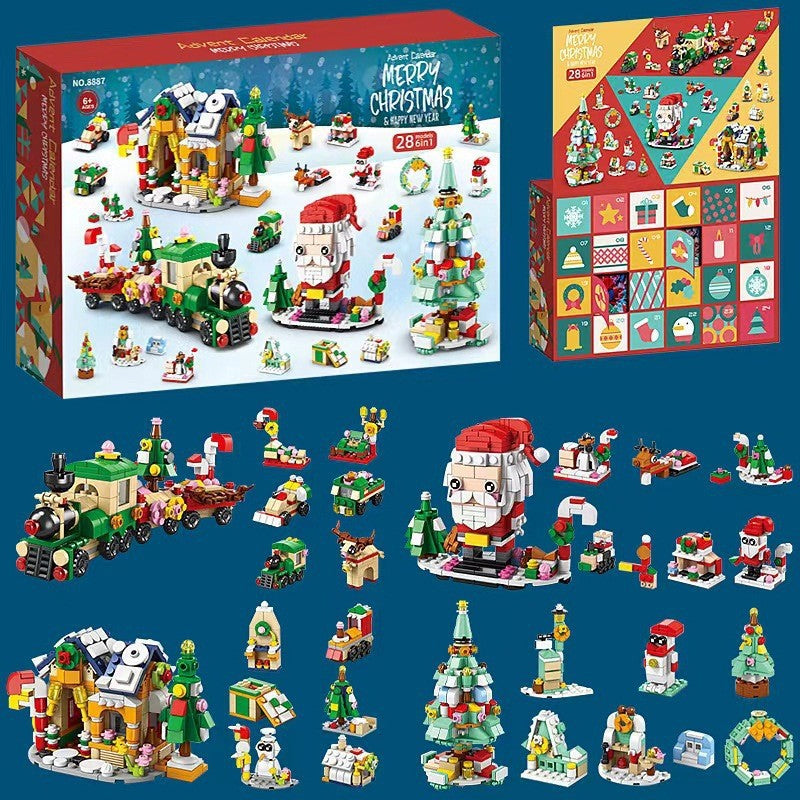 Adventskalender Bouwstenen Kerstset 24 Dagen Speelgoed Creatief Constructie Puzzel Kerst December Kinderen | Sulvida