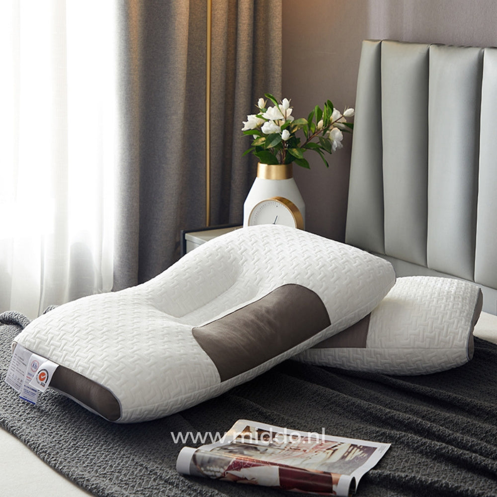 Ergonomisch Neksteunkussen Golfpatroon Honingraat Rug Zijslapers Orthopedisch Memory Foam Slaapkussen | Sulvida