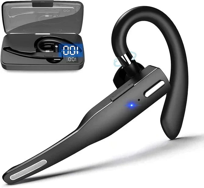 Draadloze headset met ruisonderdrukking en dubbele microfoon voor heldere gesprekken en handsfree bellen | Sulvida