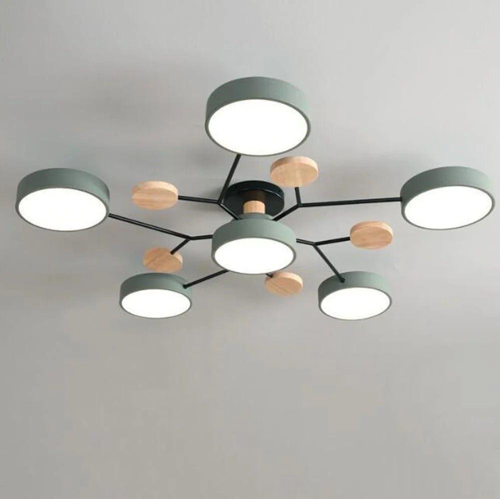 LED Plafondlamp Halo Cirkel IJzer Acryl Dimbaar 4 5 6 7 Lichtpunten Modern Design Woon Slaapkamer Verstelbaar | Sulvida