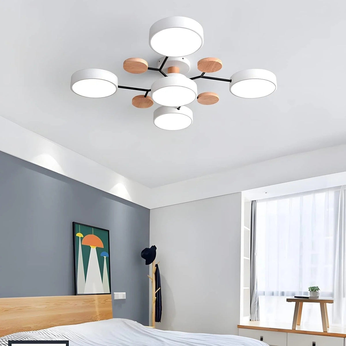 LED Plafondlamp Halo Cirkel IJzer Acryl Dimbaar 4 5 6 7 Lichtpunten Modern Design Woon Slaapkamer Verstelbaar | Sulvida