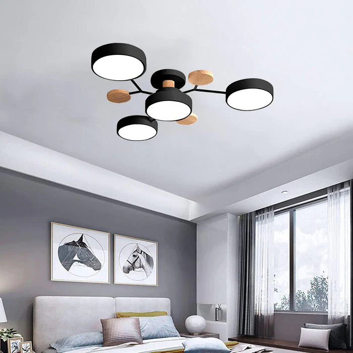 LED Plafondlamp Halo Cirkel IJzer Acryl Dimbaar 4 5 6 7 Lichtpunten Modern Design Woon Slaapkamer Verstelbaar | Sulvida