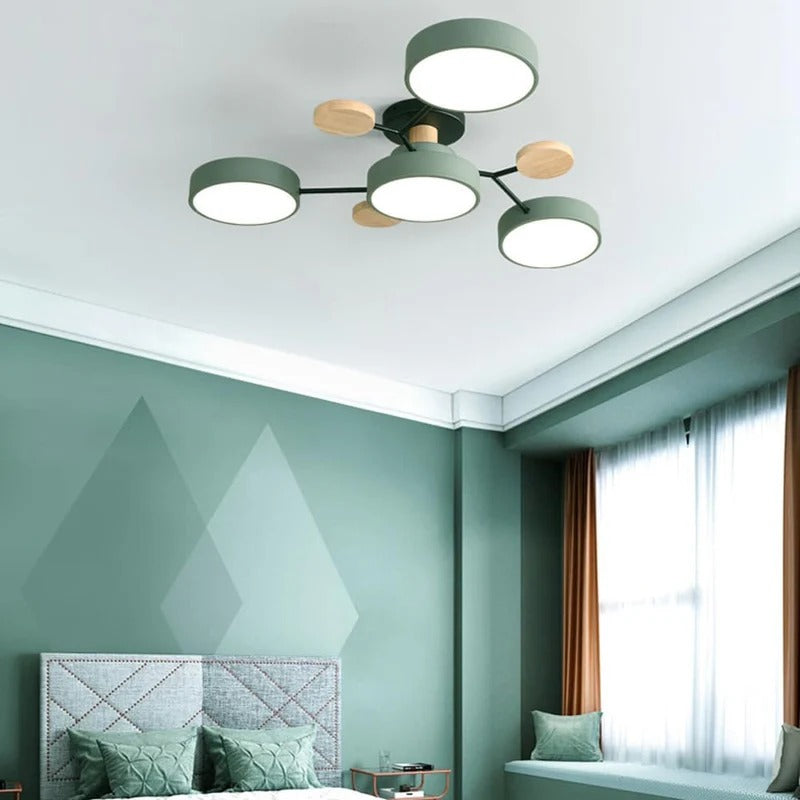 LED Plafondlamp Halo Cirkel IJzer Acryl Dimbaar 4 5 6 7 Lichtpunten Modern Design Woon Slaapkamer Verstelbaar | Sulvida