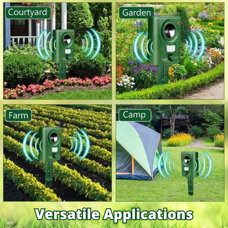 Ultrasonische Kattenverjager met Bewegingssensor voor Tuin Terras & Gazon Waterdicht PIR-detectie Buiten | Sulvida