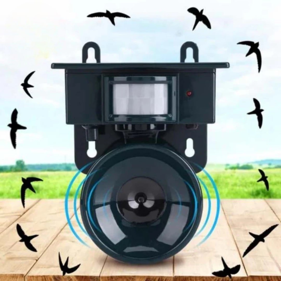 Ultrasone Vogelverschrikker op Zonne-energie PIR Bewegingssensor Realistische Geluiden Tuinbescherming | Sulvida