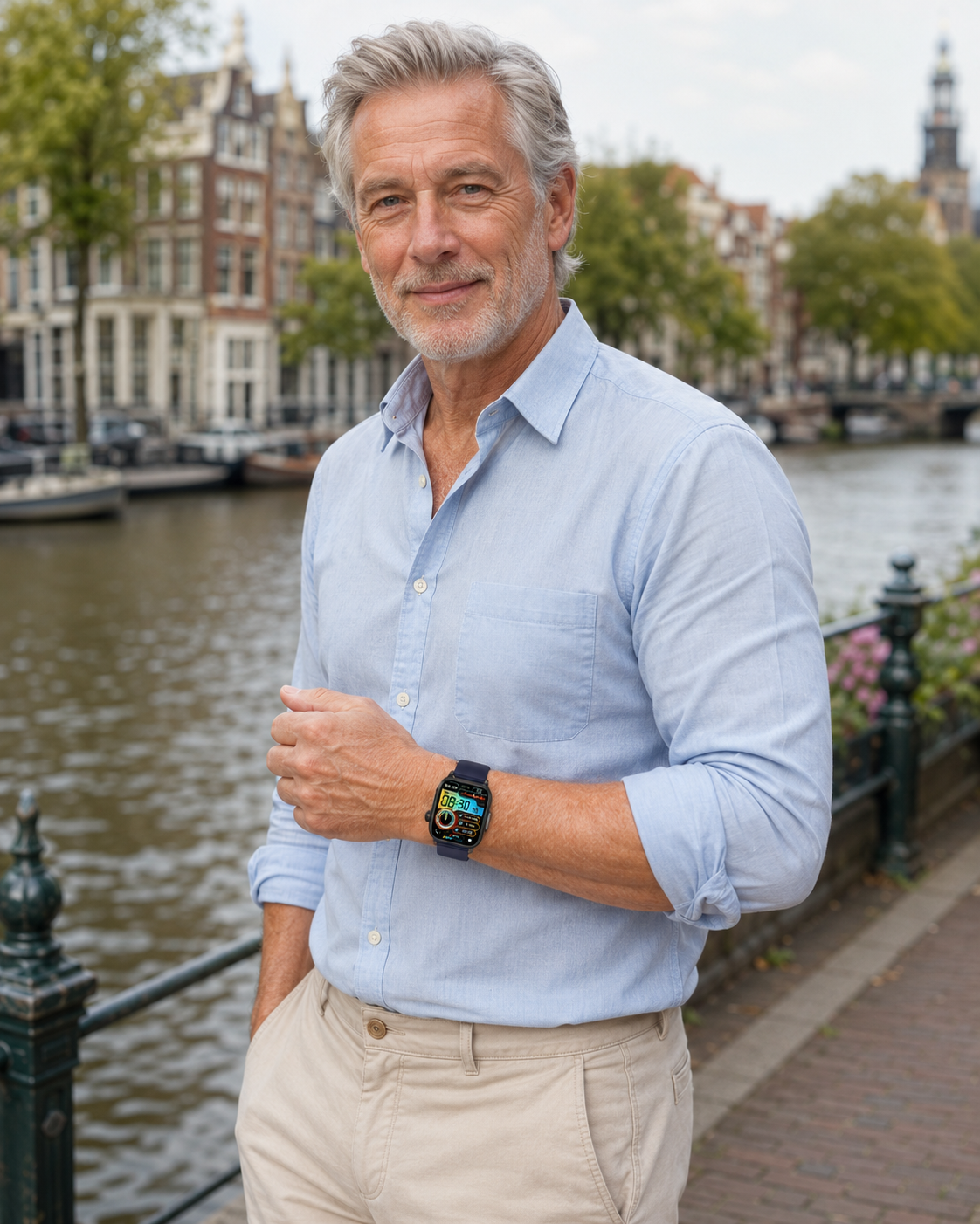 Smartwatch met Gezondheidsmonitoring GPS Valdetectie Hartslagmeter Stappenteller voor Senioren Ouderen | Sulvida